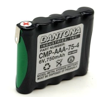 Dantona CMP-AAA-75-4 NiMH Battery 6V 750mAh