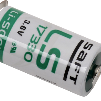 SAFT LS17330-CNR Lithium Battery 3.6V 2100mAh with Radial Tabs (Reversed Polarity)