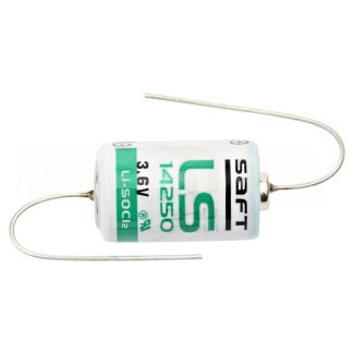 SAFT LS14250-AX Lithium Battery 3.6V 1200mAh with Axial Leads