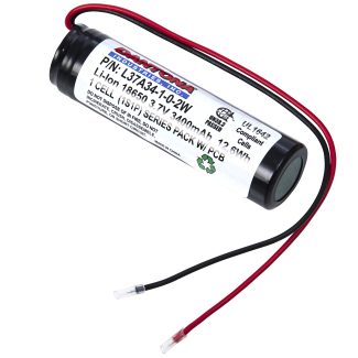Dantona L37A34-1-0-2W Lithium Ion Battery 3.7V 3400mAh
