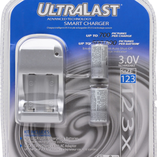 Ultralast RCR123A Combo Charger Battery