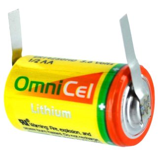OmniCel ER14250HD/T Lithium Battery 3.6V 800mAh with Solder Tabs