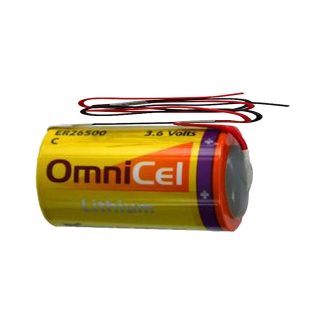OmniCel ER26500/W Lithium Battery 3.6V 2800mAh with Wire Leads