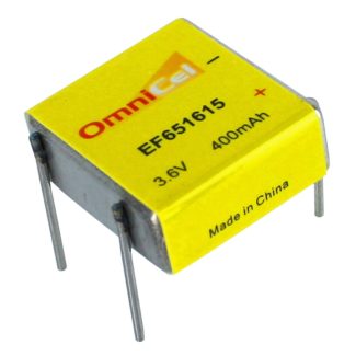 OmniCel ER651615 3.6V 400mAh Prismatic Lithium Battery