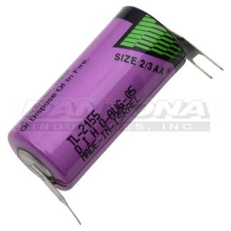 Tadiran TL-2155/PT (TL-2155/T-BP) Lithium Battery 3.6V 1450mAh with Solder Tabs