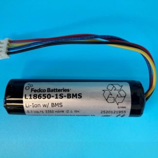 Fedco Batteries L18650-1S-BMS Lithium Ion Battery 3.7V 3350 mAh