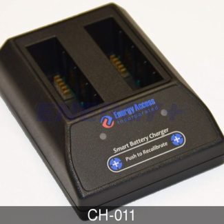 CH-011 Two Bay Smart Battery Charger for DR202I, DR202XP, and Compatible Batteries.