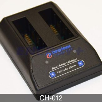 CH-012 Two Bay Smart Battery Charger for DR201, DR203, DR204, and DR206 Series Batteries.